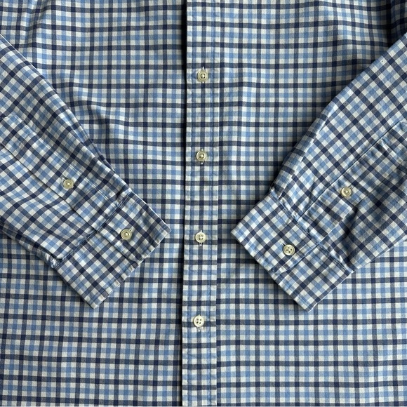 Polo Ralph Lauren Blue & White Plaid Button Up Shirt Men’s Size L 100% Cotton - Picture 4 of 8